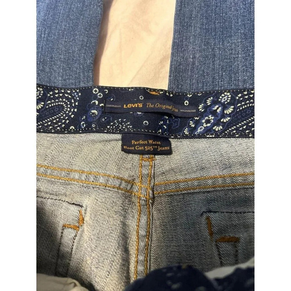 Levis Medium Wash 525 Bootcut Mid Rise Denim Jean Jeans Sz 12 #0556 - Picture 5 of 6